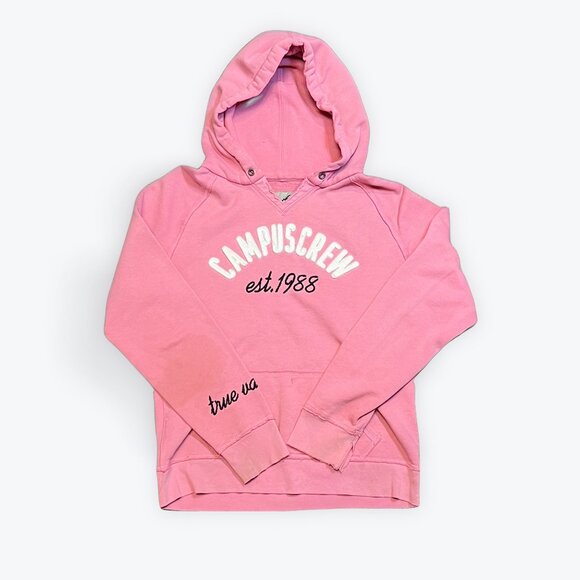 XL | Y2K Pink Campus Crew Hoodie - Picture 1 of 6